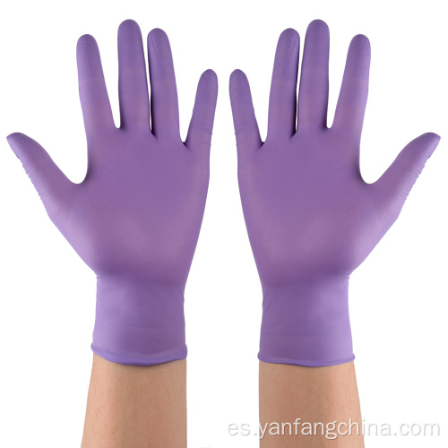 Guantes de nitrilo de examen sin polvo desechables